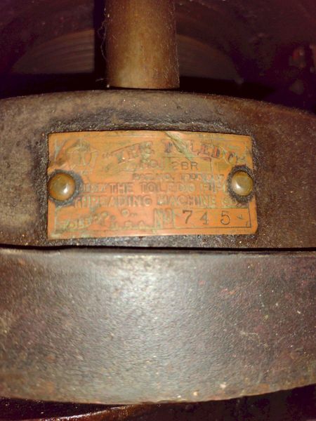 TOLEDO MODEL #2BR THREADING HEAD FOR PIPE THREADER: STOCK 20803