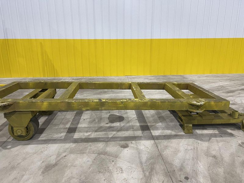 10,000 LBS X  42" X 120" HEAVY DUTY MOBILE TRANSFER CART WITH FORK POCKETS: STOCK #20244