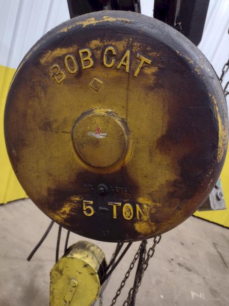 5 TON 10,000 LBS BOBCAT POWER CABLE HOIST WITH TROLLEY: STOCK #18937
