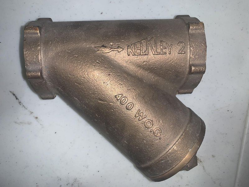 2" KECKLEY BRONZE THREADED Y STRAINER 400 W.O.G STOCK #16395