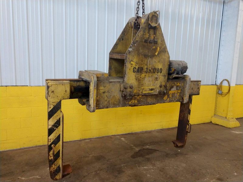 35,000 LB 17.5 TON X 17" TO 69" X 60"  OD BRADLEY CRANE MOTORIZED COIL GRAB: STOCK 13226