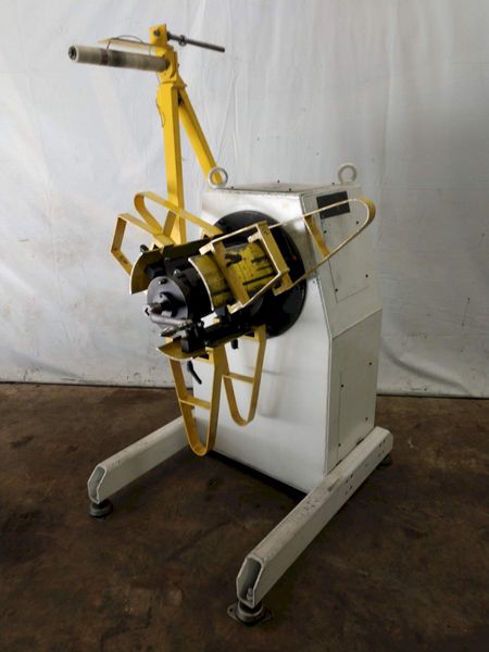 1,100 LBS X 16" GSW MODEL #MHM0.5/1250SO SERVO MOTORIZED COIL REEL UNCOILER: STOCK 12986