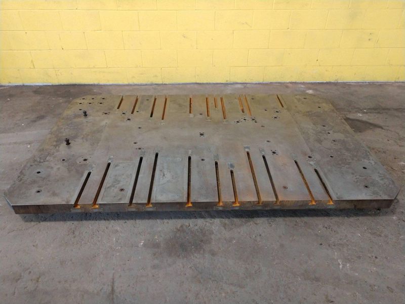 96" X 60" T-SLOTTED BOLSTER PLATE / LAYOUT SURFACE PLATE: STOCK #12681
