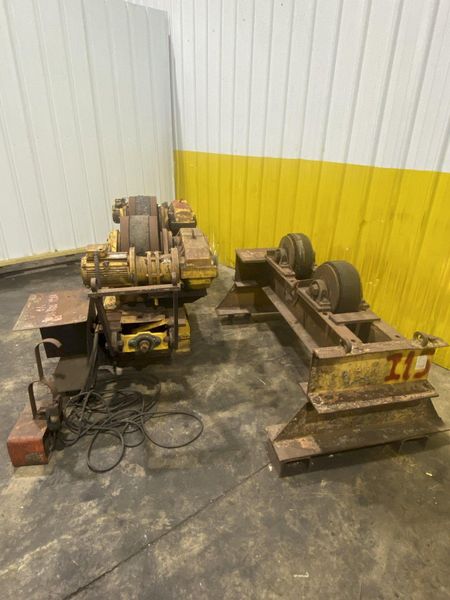 60 TON WELDWIRE MODEL #WER-60 POWERED TANK TURNING ROLLS WITH IDLER: STOCK #16906
