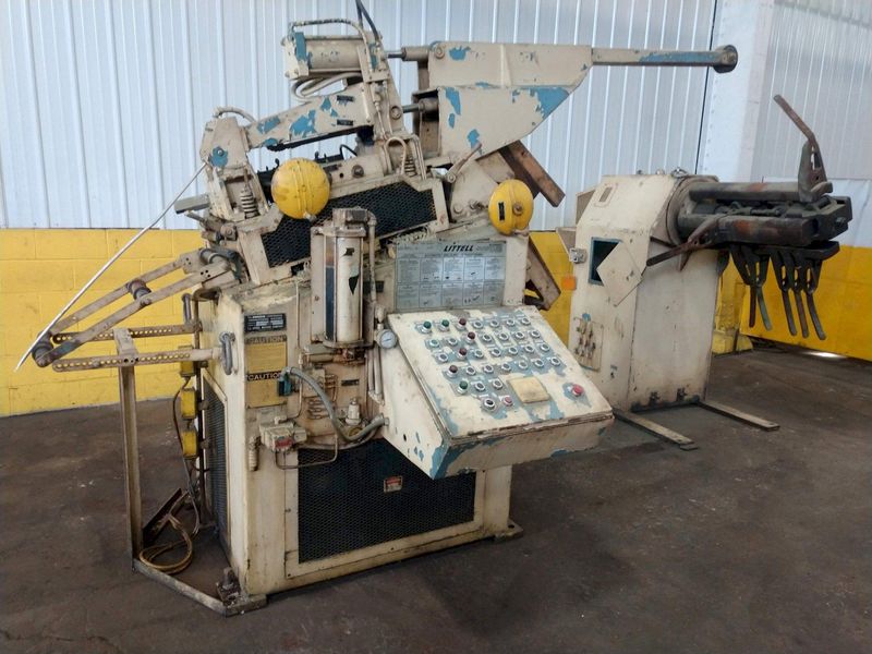 10,000 LB 5 TON X 12" X .156" LITTELL COIL FEED LINE WITH COIL REEL & STRAIGHTENER: STOCK 14941