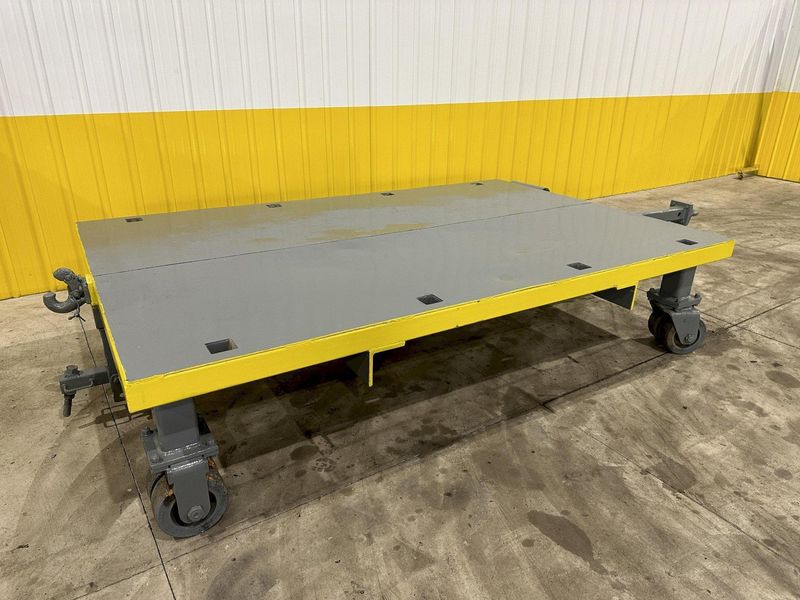 10,000 LBS X 120” X 78” HEAVY DUTY ROLLING TRANSFER CARTS: STOCK #19984