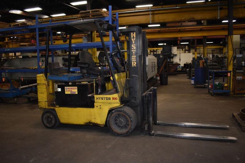 10,000 LB HYSTER MODEL #E100XL ELECTRIC FORKLIFT: STOCK #12266
