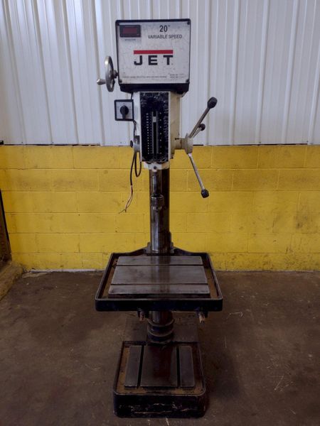 20" JET MODEL #J-2223VS VARIABLE SPEED SINGLE SPINDLE DRILL: STOCK #16689
