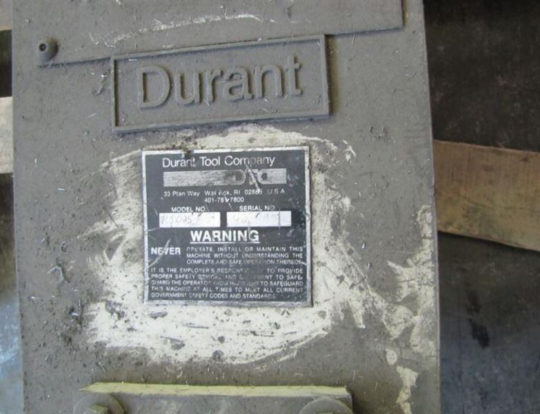 5000 LB 2.5 TON X 42" DURANT TOOL MODEL R50-25 MOTORIZED HORIZONTAL COIL REEL PALLET DECOILER: S