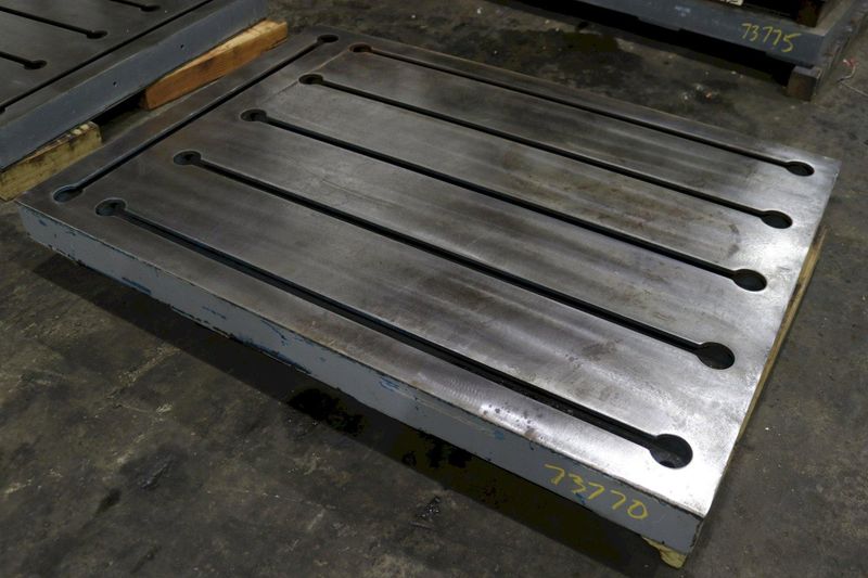 43-1/2" X 59" X 4" T SLOTTED STEEL LAYOUT PLATE: STOCK #73770