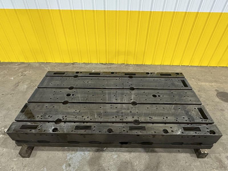 48" X 92" X 12" T-SLOTTED LAYOUT RISER TABLE / FLOOR PLATE: STOCK #19723