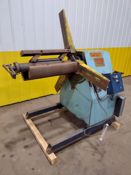 4,000 LB X 30" FEED LEASE MOTORIZED COIL REEL UNCOILER: STOCK #19541