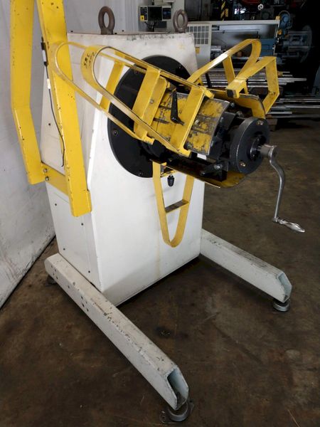 1,100 LB X 16" GSW MODEL #MHM0.5/1250SO SERVO MOTORIZED COIL REEL UNCOILER, NEW 1996: STOCK 1298