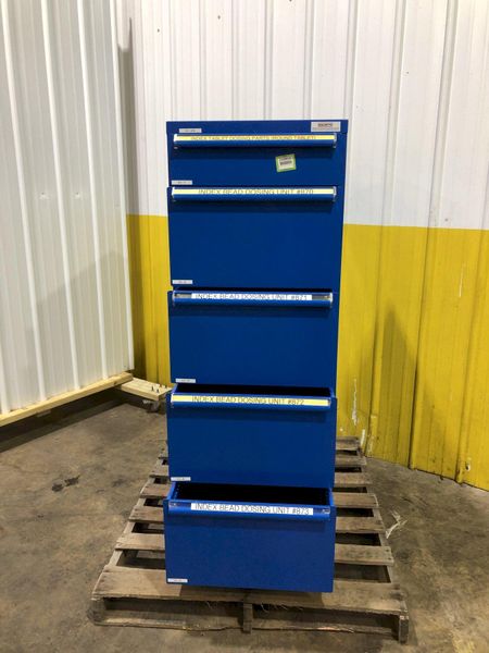 5 DRAWER EQUIPTO 22" X 28" X 59" TOOL STORAGE CABINET: STOCK #16629