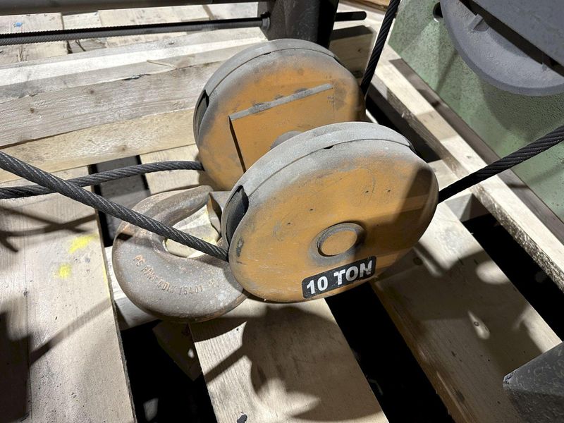 10 TON STAHL SINGLE-GIRDER OVERHEAD CRANE CABLE HOIST & POWER TROLLEY: STOCK #19748