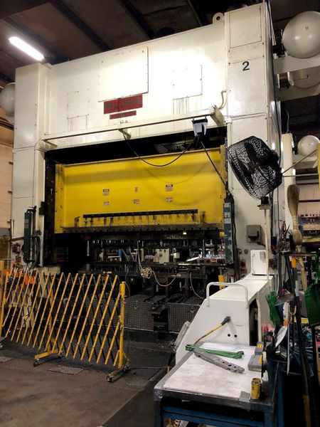 600 ton Bliss SE2-600-144-60 Straight Side Press, New 1996