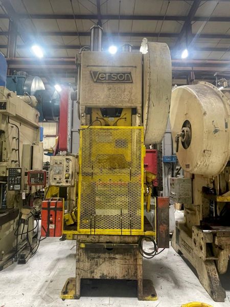 150 ton Verson Single Crank Mechanical Metal Stamping Gap Frame Press For Sale, Model 150-OBG In