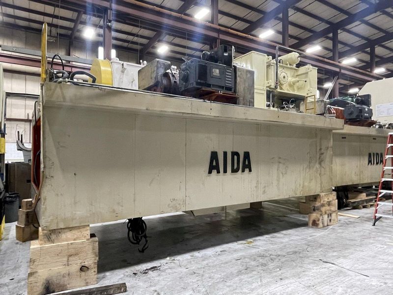 500 metric Ton Aida TMX-S2 Straight Side Double Crank Mechanical Progressive Die Metal Stamping