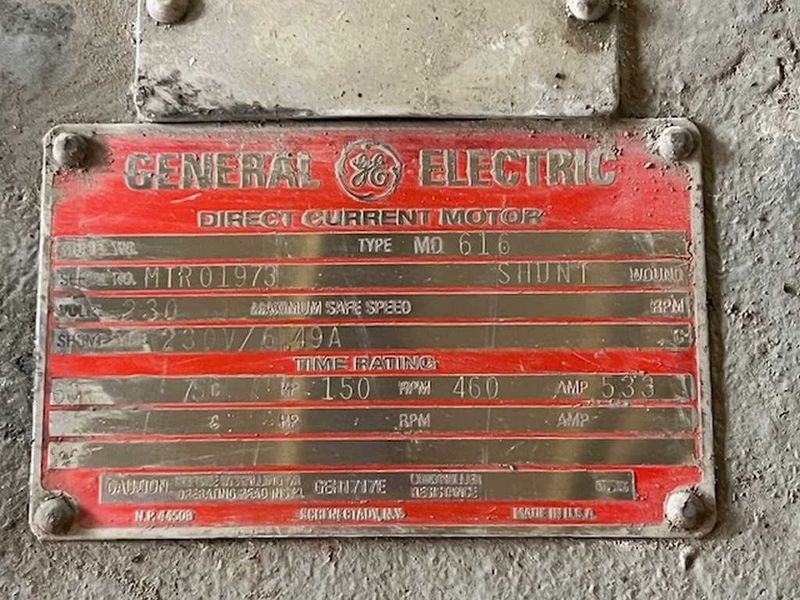 Motor, 150 HP DC, GE