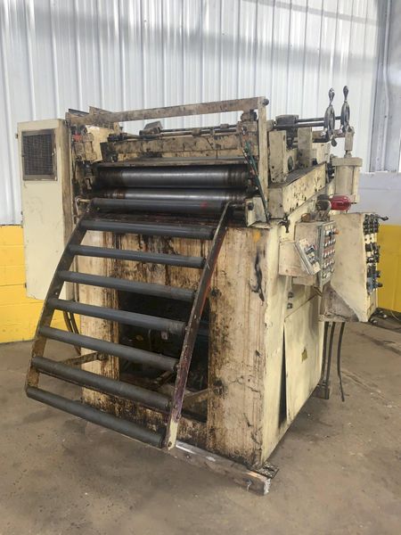 40" WIDE X .190" ROWE MODEL #C9-40 POWERED 5 ROLL COIL STRAIGHTENER: STOCK #13909