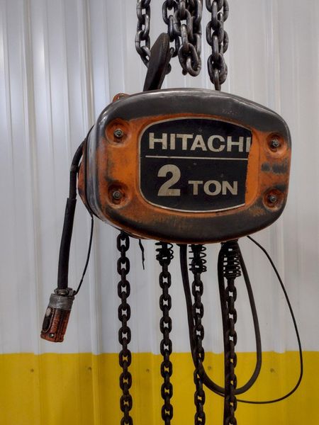 2 TON HITACHI CHAIN HOIST 110V SINGLE PHASE: STOCK #15897
