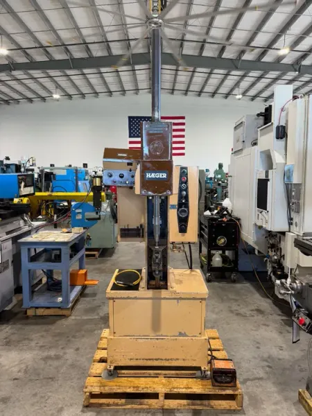HAEGER HP6-B  6 Ton Hydraulic Insertion Press & Autofeed Bowl USA #7676