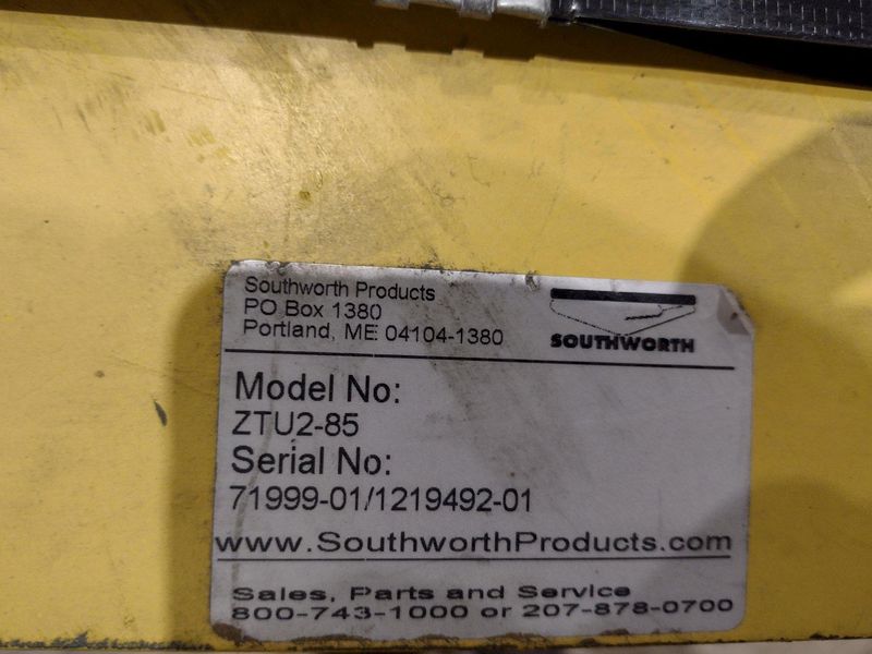2,000 LBS SOUTHWORTH MODEL #2TU2-89 CONTAINER TILTER: STOCK #23523