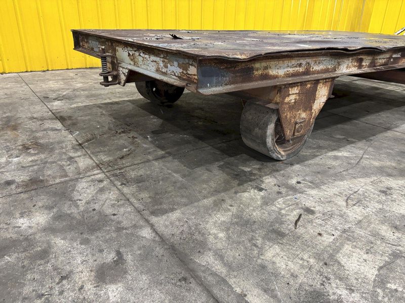 20,000 LBS (10 TON) x 120" x 60" STEEL WITH HARD TIRE TRANSFER CART CAR:  STOCK #23236