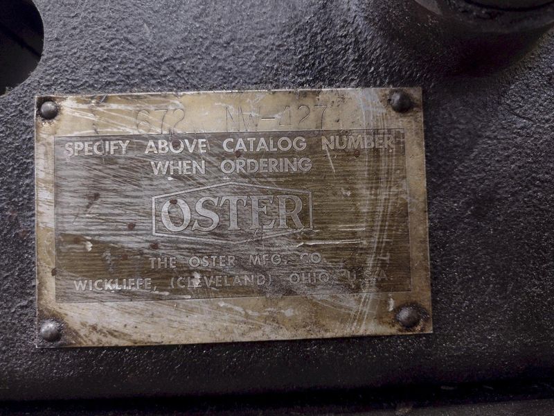3" OSTER  MODEL #672 TUBE & PIPE ROTARY CUTOFF, 110V: STOCK #22854