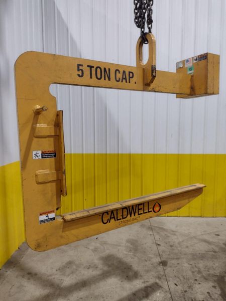 5 TON X 48" CALDWELL MODEL #82RCS-5-50 C HOOK COIL LIFTER: STOCK #22714