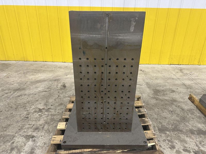 18" X 18" X 39 1/2" HIGH STEEL SET UP WORK HOLDING TOMBSTONE: STOCK #22224