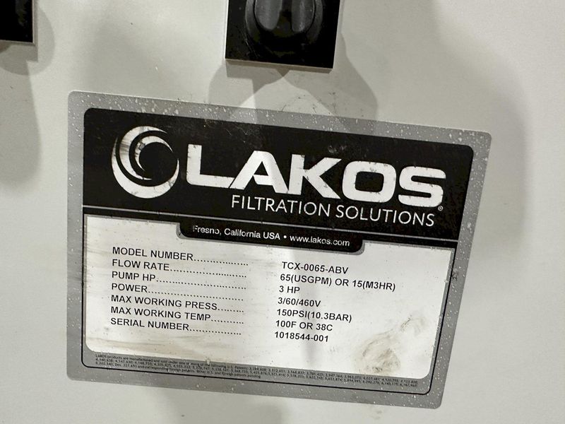 65 GPM X 3 HP LAKOS FILTRATION PUMP & STRAINER: STOCK #21909