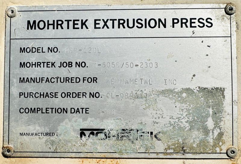 Mohr Extrusion Press  |  Mohrtek MEP-120L