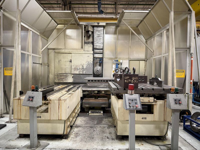 Used, 6" Giddings & Lewis CNC Table Type Horizontal Boring Mill