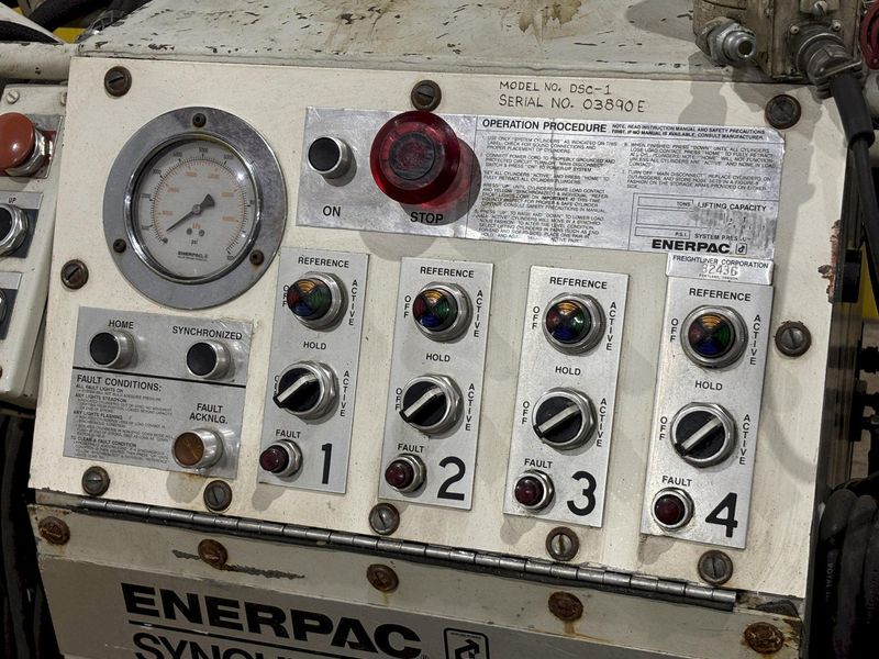 4 RAM ENERPAC SYNCHRONIZED HYDRAULIC DIE SEPARATOR LIFTING SYSTEM: STOCK #23599