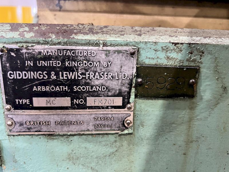 24" TO 66" x 15 HP GIDDINGS & LEWIS SELF CENTERING & FACING MACHINE: STOCK #12230