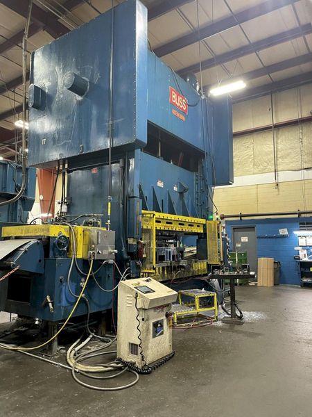 500-ton Bliss SC2-500-108-60 Straight Side Mechanical Metal Stamping Press, Year 1989 Full Rebui