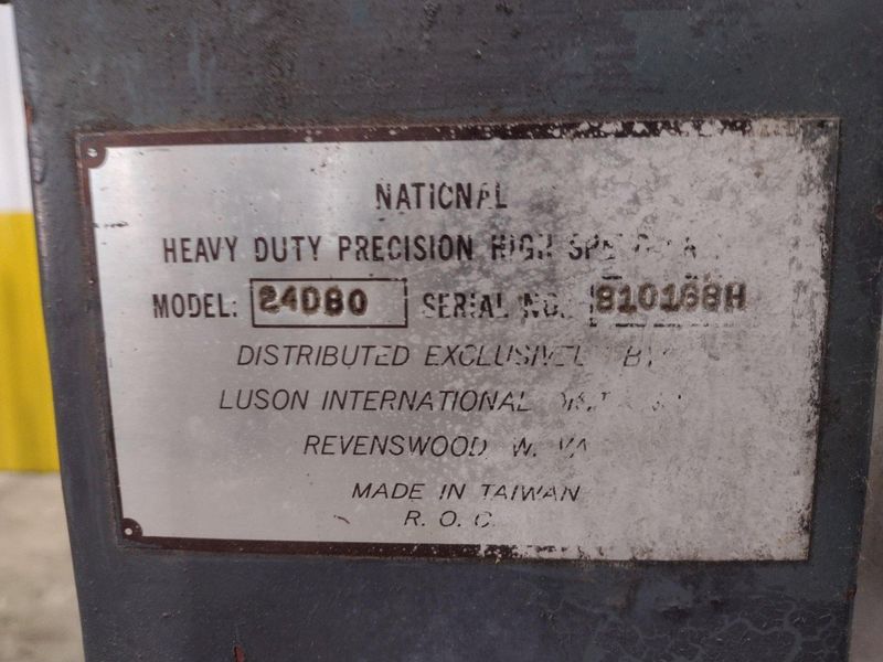 24" X 80" NATIONAL MODEL #24D80 HIGH SPEED GRINDING / POLISHING LATHE: STOCK #22947