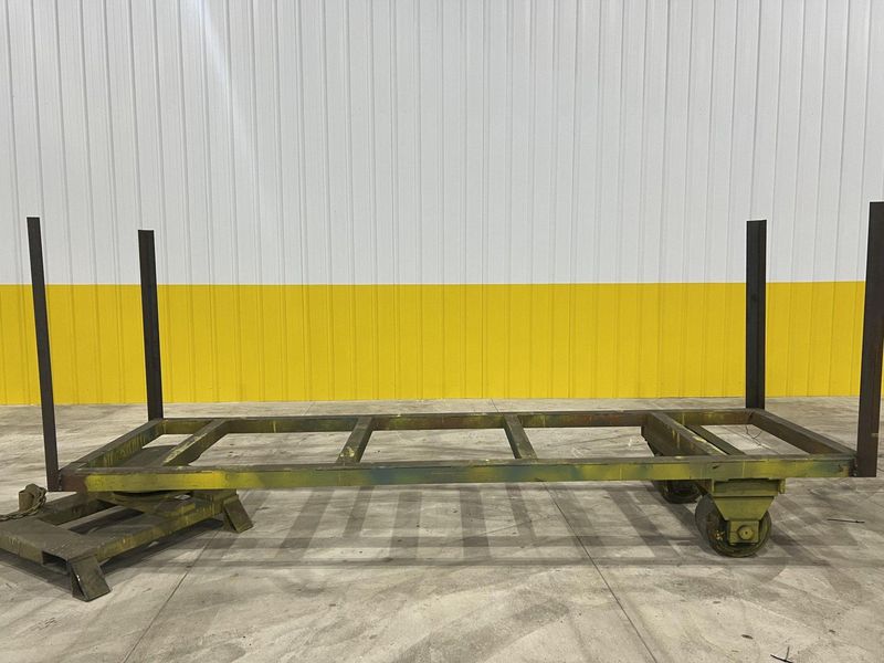 10,000 LBS X 12' HEAVY DUTY MOBILE TRANSFER CART WITH FORK POCKETS: STOCK #20243