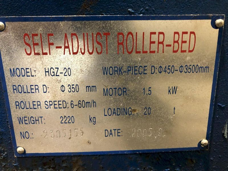 20 TON VANGUARD MODEL HGZ-20 MISSOURI MULE SELF-CENTERING POWERED TANK TURNING ROLLS: STOCK #179