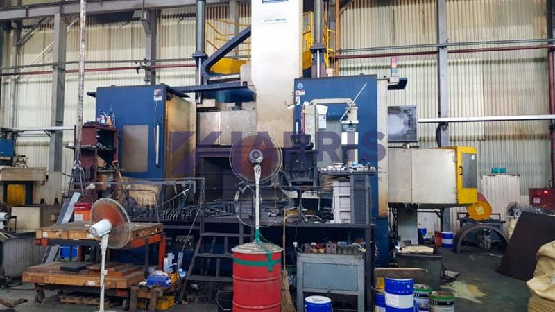78" HNK HIGH COLUMN CNC VERTICAL BORING MILL WITH 78" TURNING HEIGHT, LIVE MILLING, FANUC 32i, 2