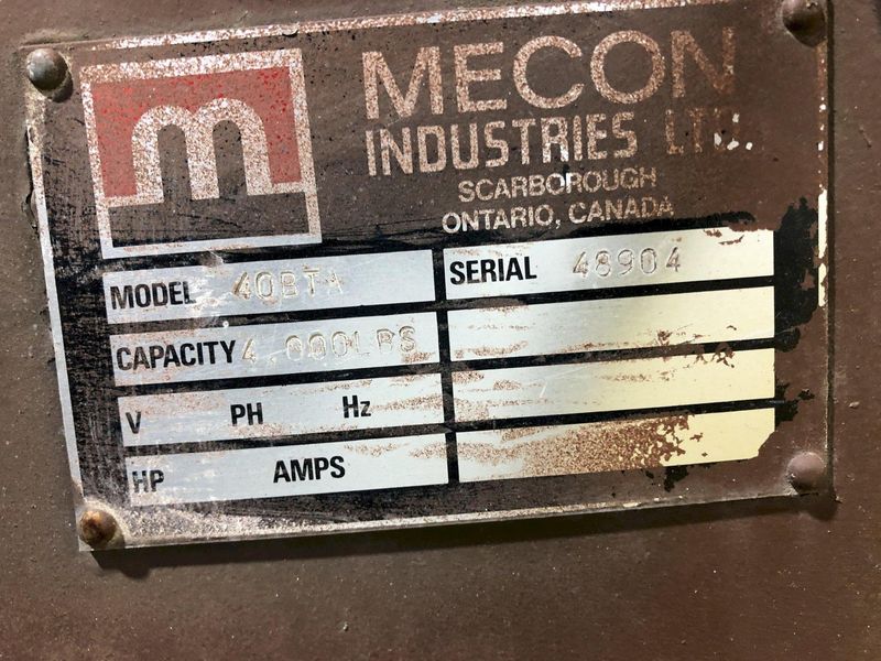 4000 LB 2 TON X 24" MECON  PULL OFF SINGLE END COIL REEL UNCOILER: STOCK 12053