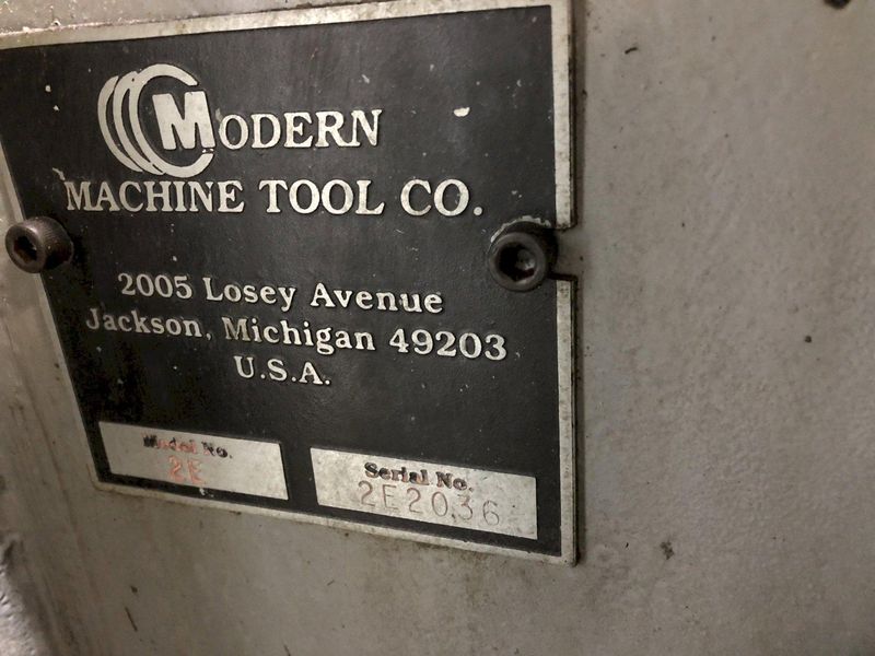 2" MODERN MODEL #2E AUTOMATIC TUBE CUT-OFF MACHINE WITH LOAD RACK: STOCK #17258