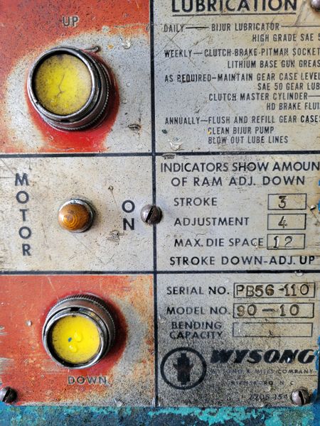 Wysong 90-10 Hydra-Mech Press Brake (#5603)