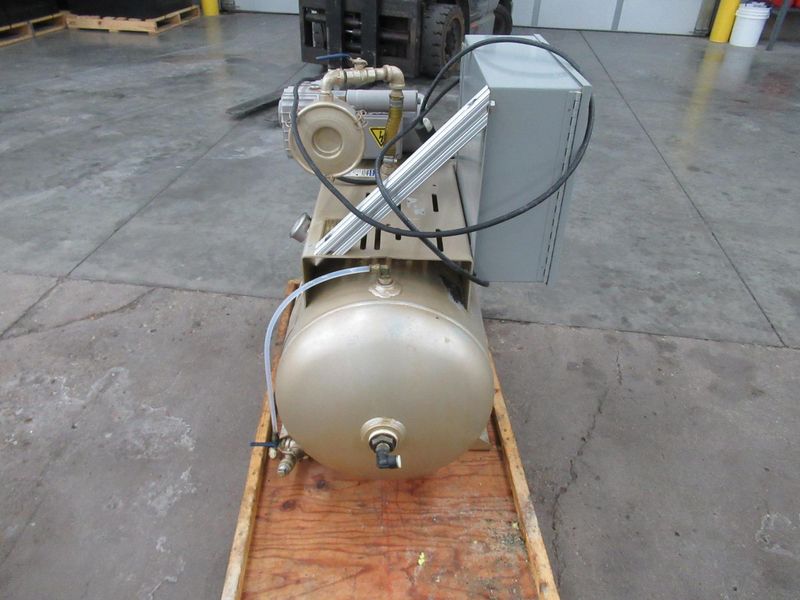 Dekker Vacuum Technologies Duravane Vacuum Pump Model RML010T1-01-AS, Rotary Vane Pump with Tank - Single Phase