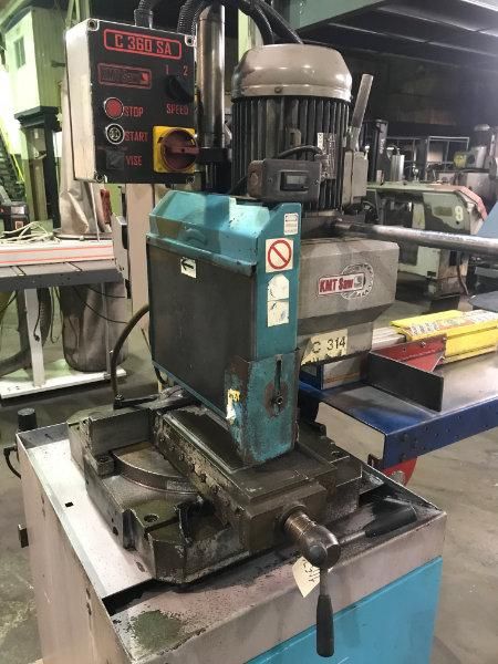 USED KMT C 360 SA SEMI-AUTOMATIC VERTICAL COLUMN COLD SAW WITH 6' TIGER STOP, Year 2006, Stk# 10