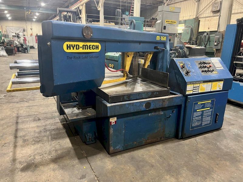USED HYD-MECH 16" X 25" AUTOMATIC HORIZONTAL MITERING BANDSAW MODEL M-16A, Stock# 11072, Year: 2