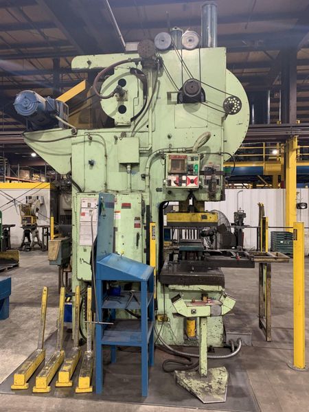 150 ton Verson Single Crank Mechanical Metal Stamping Gap Frame Press For Sale, Model 150-OBG In