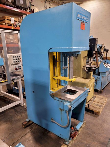 20 Ton MultiPress Model FH-20-20H Floor Type C-Frame Hydraulic Press 21” DL. 12” Stroke. Inching