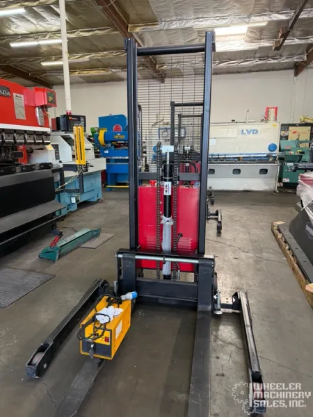 DAYTON 5RRZ4 Powered-Lift/Manual-Push Straddle Stacker #7666 #1